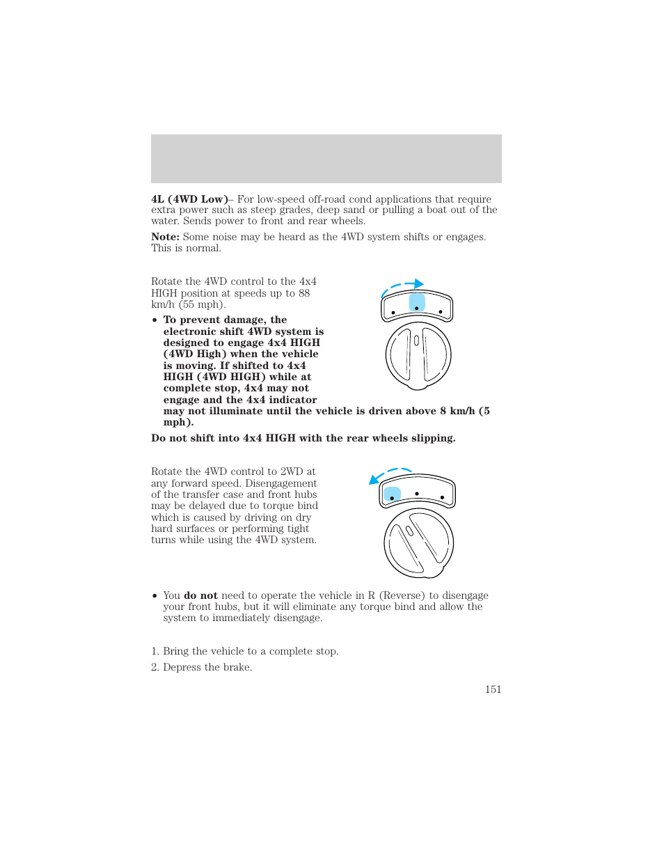 Driving | FORD 2002 F-550 v.3 User Manual | Page 151 / 304