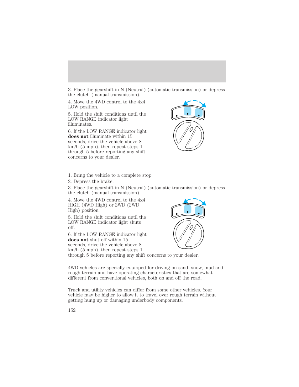 Driving | FORD 2002 F-550 v.3 User Manual | Page 152 / 304
