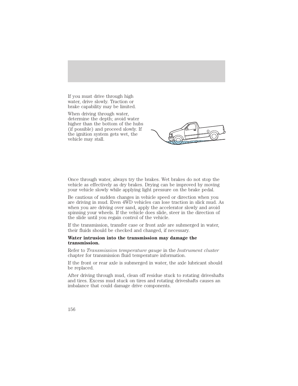 Driving | FORD 2002 F-550 v.3 User Manual | Page 156 / 304