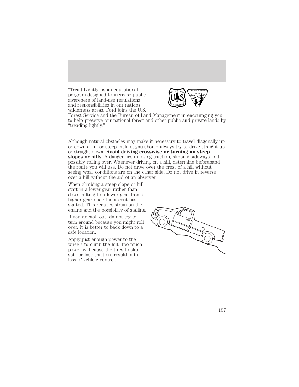 Driving | FORD 2002 F-550 v.3 User Manual | Page 157 / 304