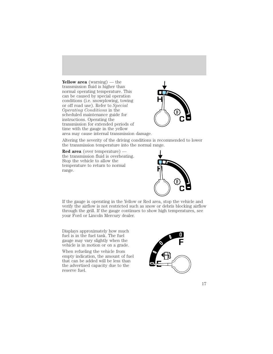 Instrument cluster | FORD 2002 F-550 v.3 User Manual | Page 17 / 304