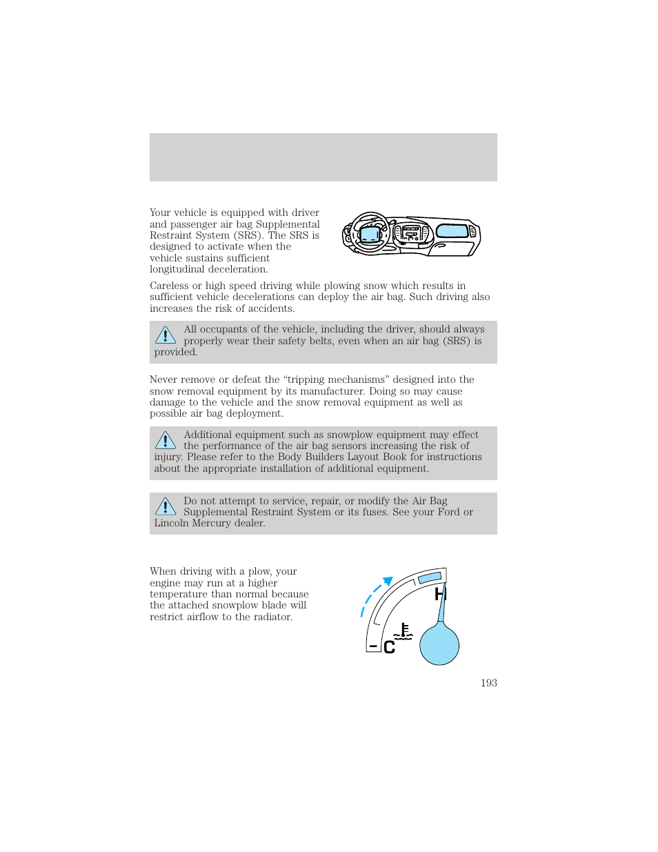 Driving | FORD 2002 F-550 v.3 User Manual | Page 193 / 304