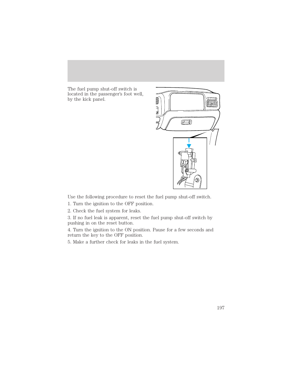 Roadside emergencies | FORD 2002 F-550 v.3 User Manual | Page 197 / 304