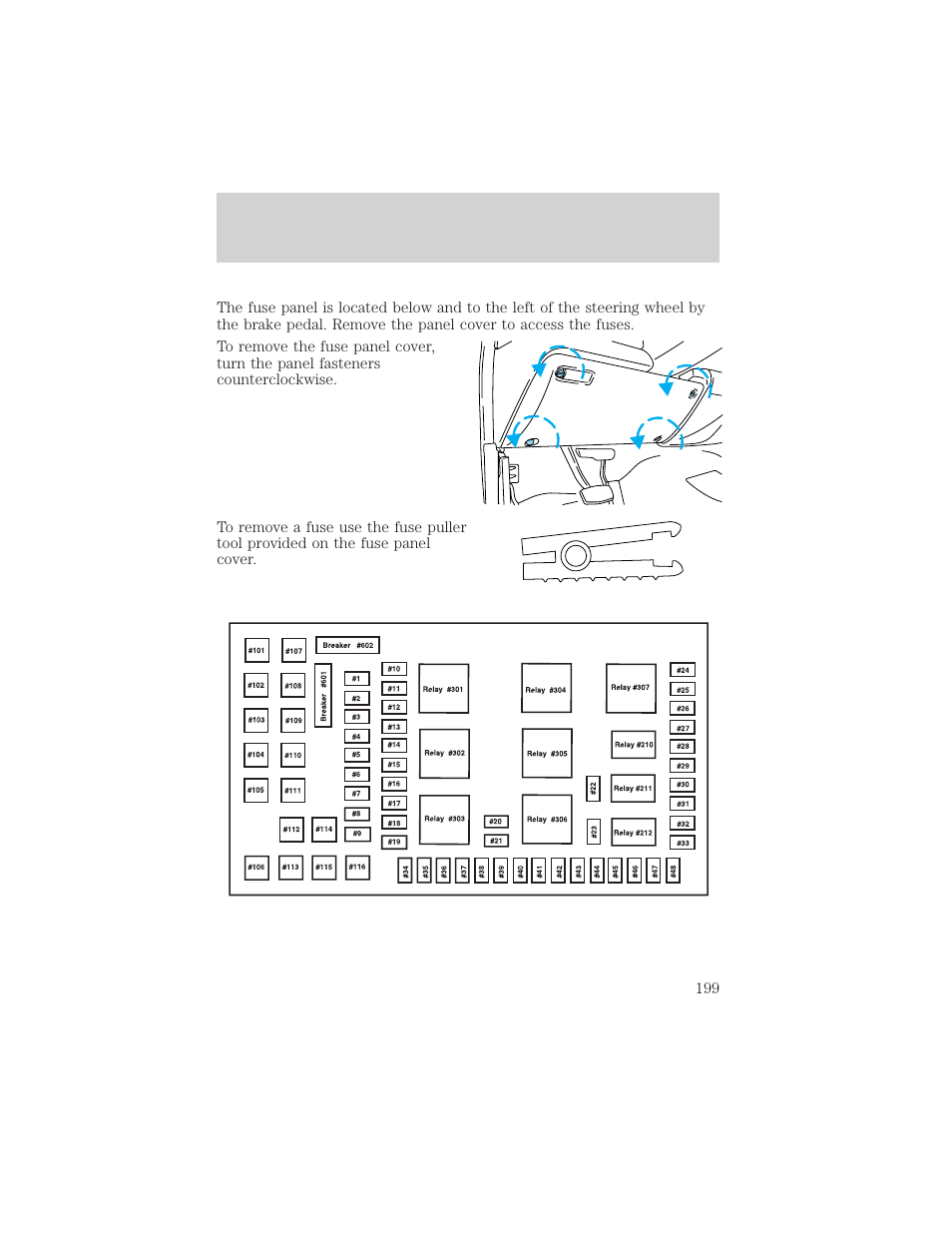 Roadside emergencies | FORD 2002 F-550 v.3 User Manual | Page 199 / 304