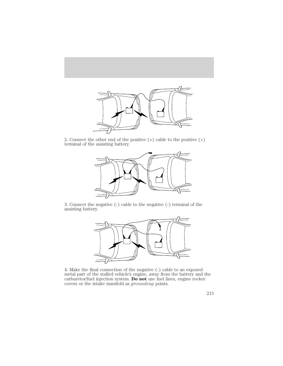 Roadside emergencies | FORD 2002 F-550 v.3 User Manual | Page 215 / 304