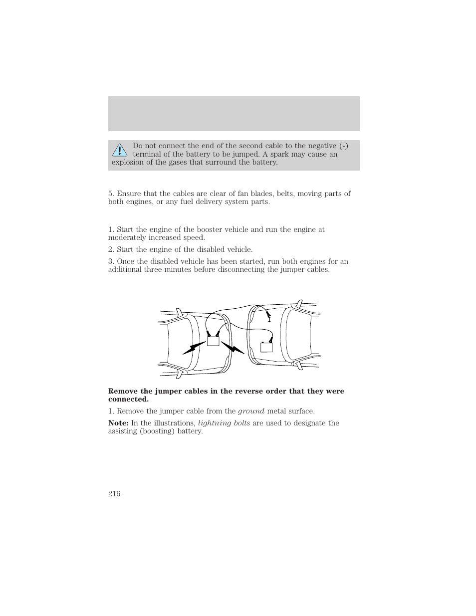 Roadside emergencies | FORD 2002 F-550 v.3 User Manual | Page 216 / 304
