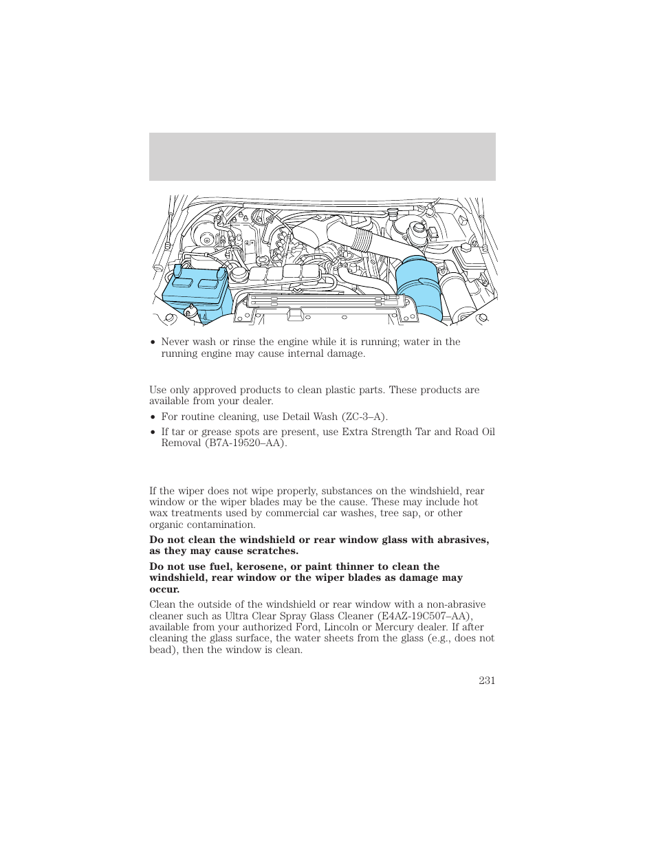 Cleaning | FORD 2002 F-550 v.3 User Manual | Page 231 / 304