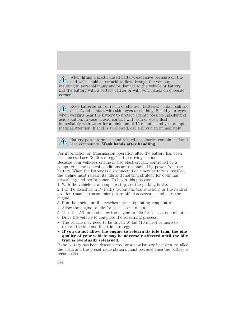 Maintenance and specifications | FORD 2002 F-550 v.3 User Manual | Page 242 / 304