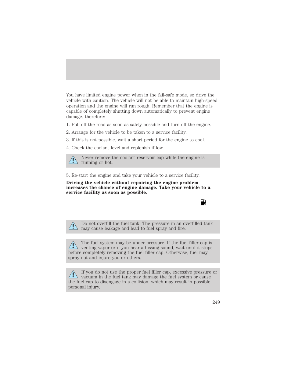 Maintenance and specifications | FORD 2002 F-550 v.3 User Manual | Page 249 / 304