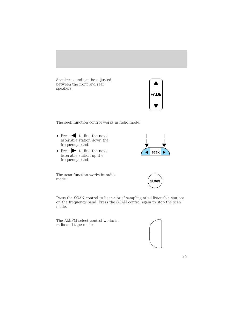 Am fm, Entertainment systems | FORD 2002 F-550 v.3 User Manual | Page 25 / 304