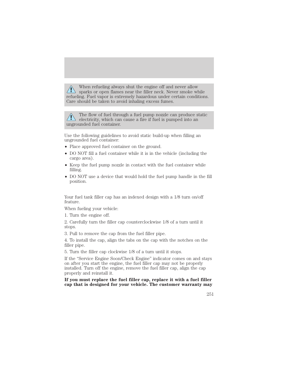 Maintenance and specifications | FORD 2002 F-550 v.3 User Manual | Page 251 / 304