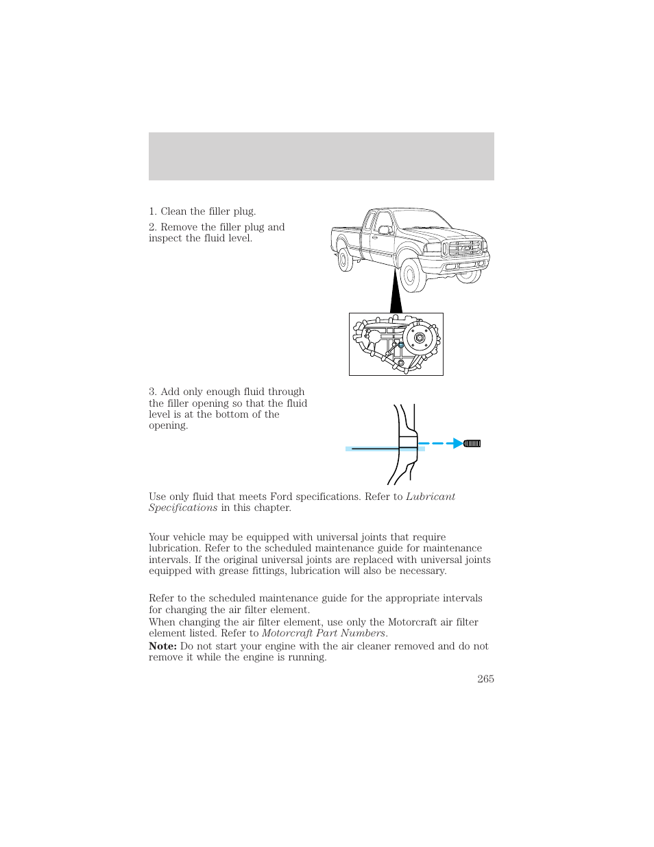 Maintenance and specifications | FORD 2002 F-550 v.3 User Manual | Page 265 / 304