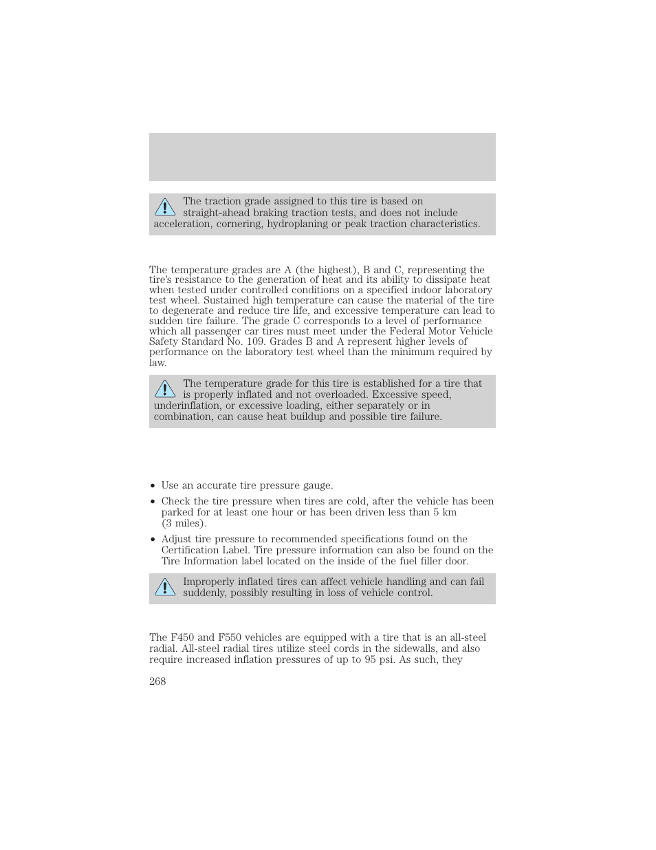 Maintenance and specifications | FORD 2002 F-550 v.3 User Manual | Page 268 / 304