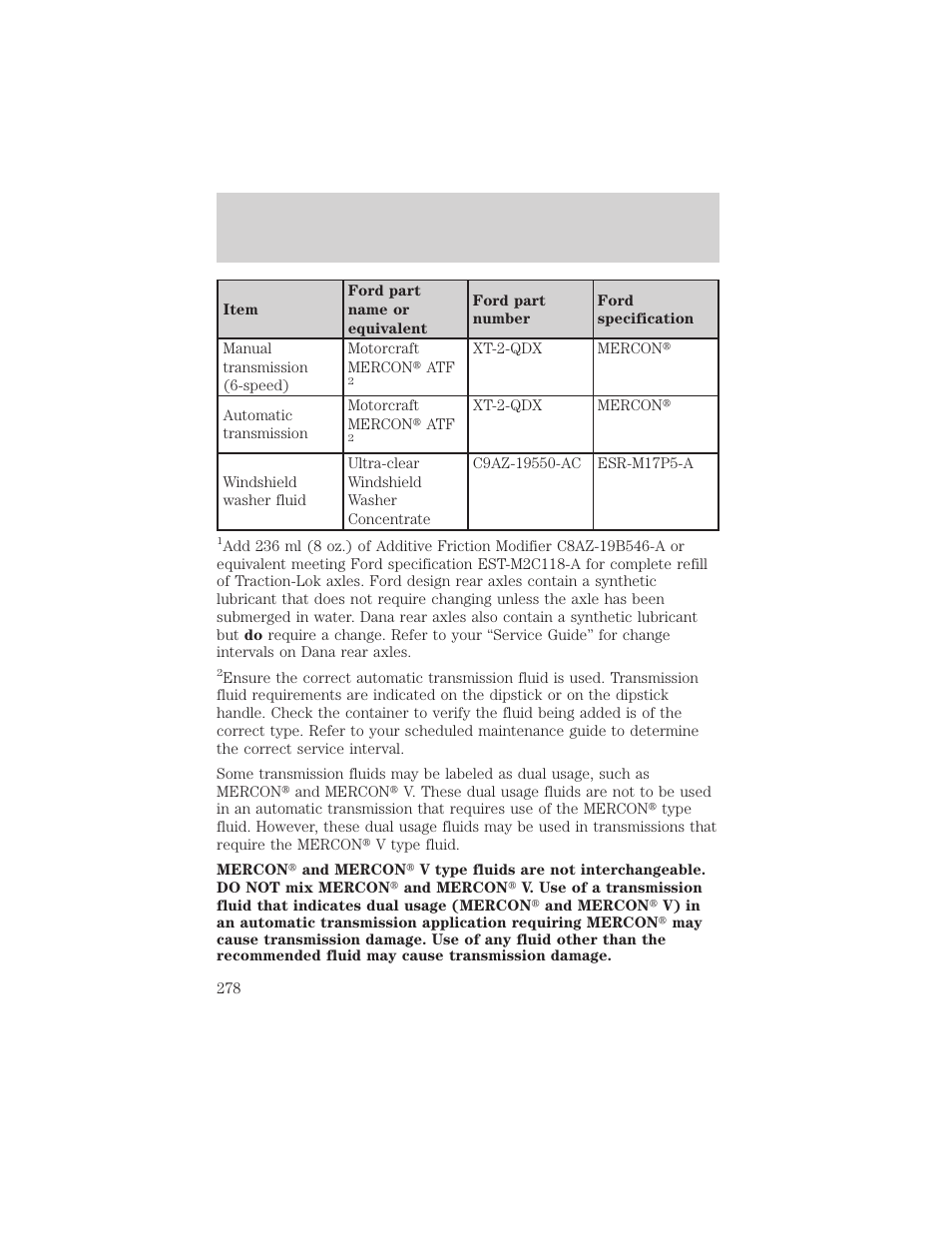 Maintenance and specifications | FORD 2002 F-550 v.3 User Manual | Page 278 / 304