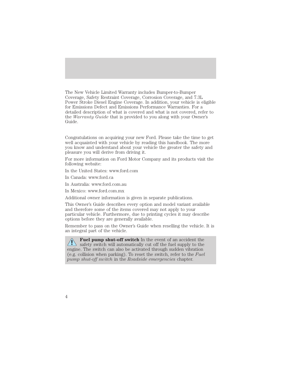 Introduction | FORD 2002 F-550 v.3 User Manual | Page 4 / 304