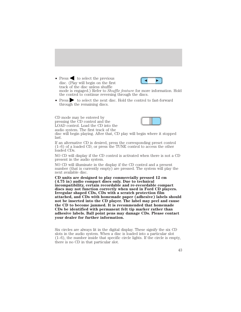 Entertainment systems | FORD 2002 F-550 v.3 User Manual | Page 43 / 304