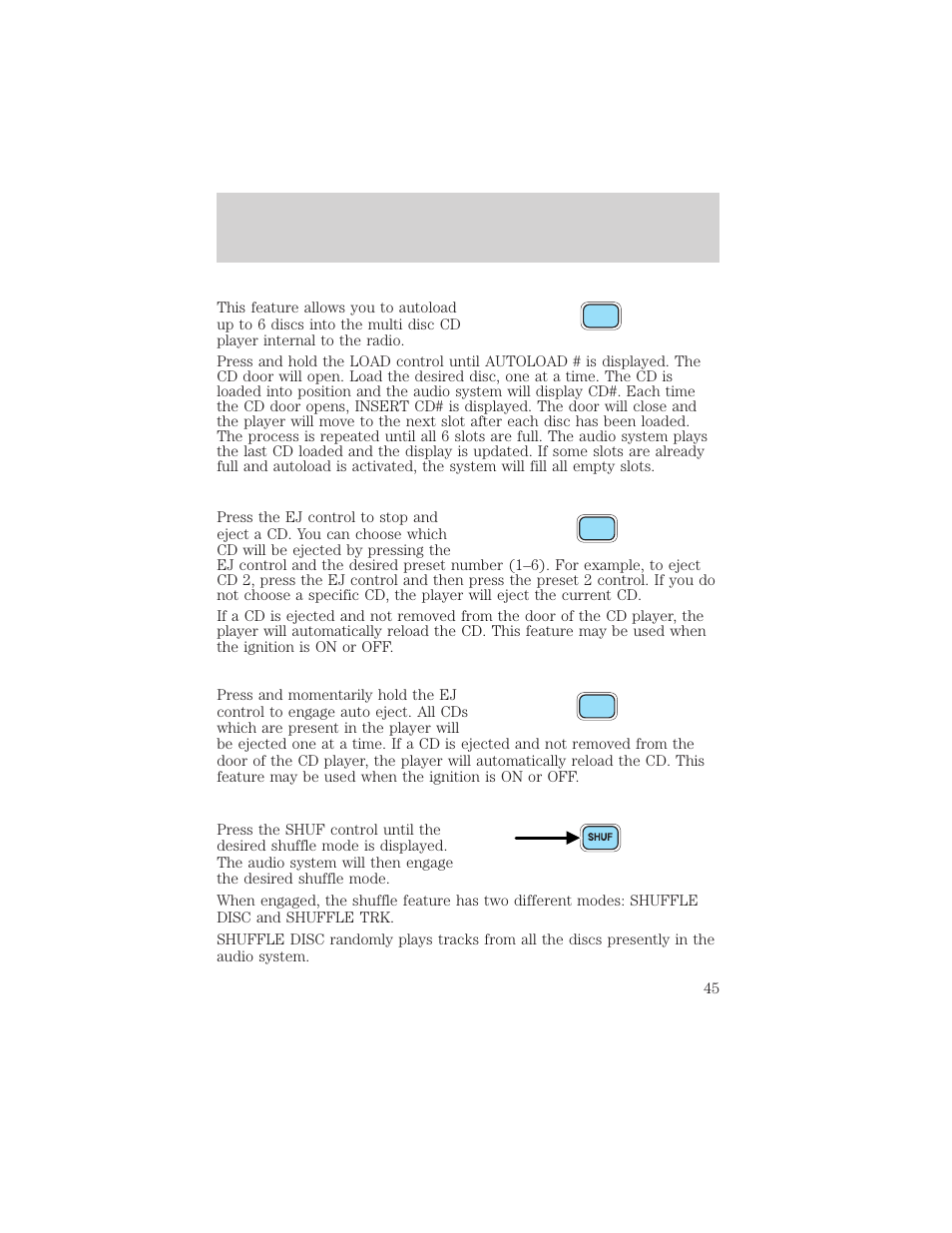 Entertainment systems | FORD 2002 F-550 v.3 User Manual | Page 45 / 304