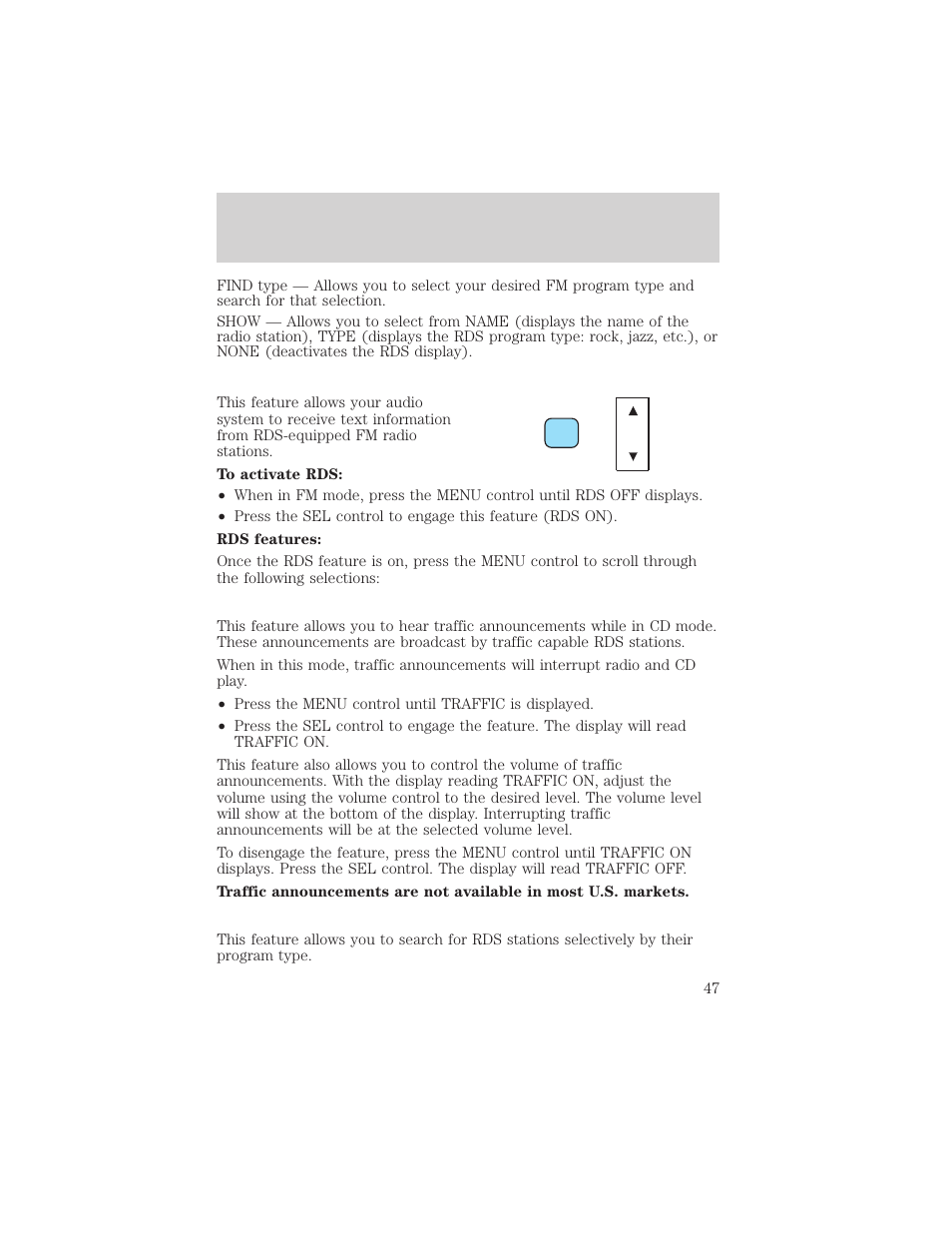 Entertainment systems | FORD 2002 F-550 v.3 User Manual | Page 47 / 304