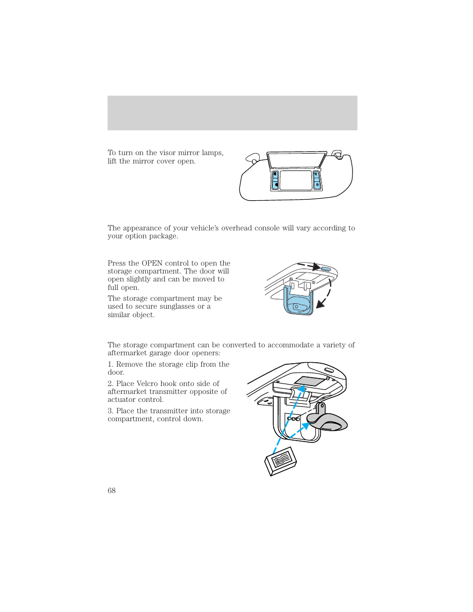 Driver controls | FORD 2002 F-550 v.3 User Manual | Page 68 / 304