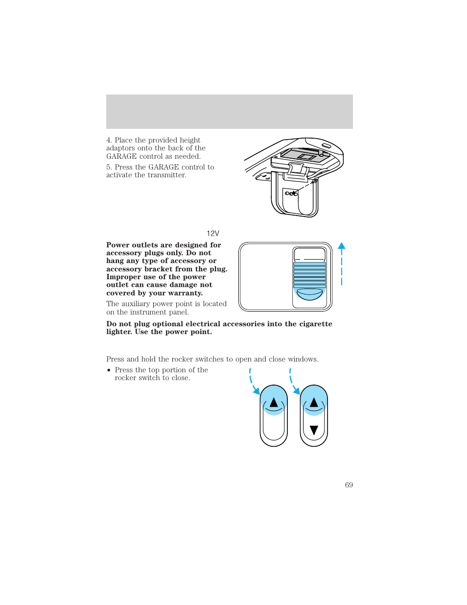 Driver controls | FORD 2002 F-550 v.3 User Manual | Page 69 / 304
