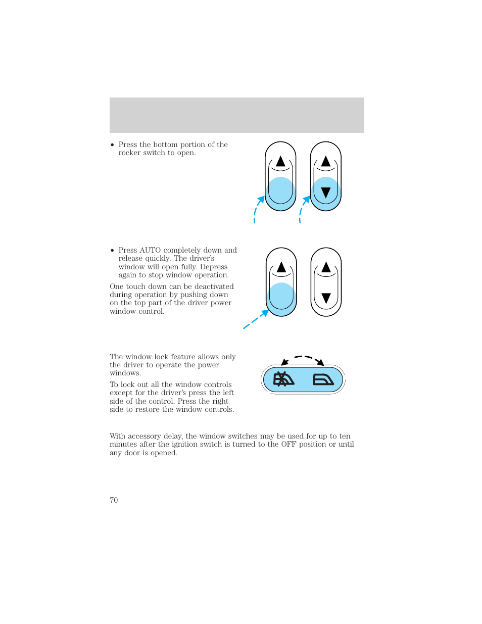 Driver controls | FORD 2002 F-550 v.3 User Manual | Page 70 / 304