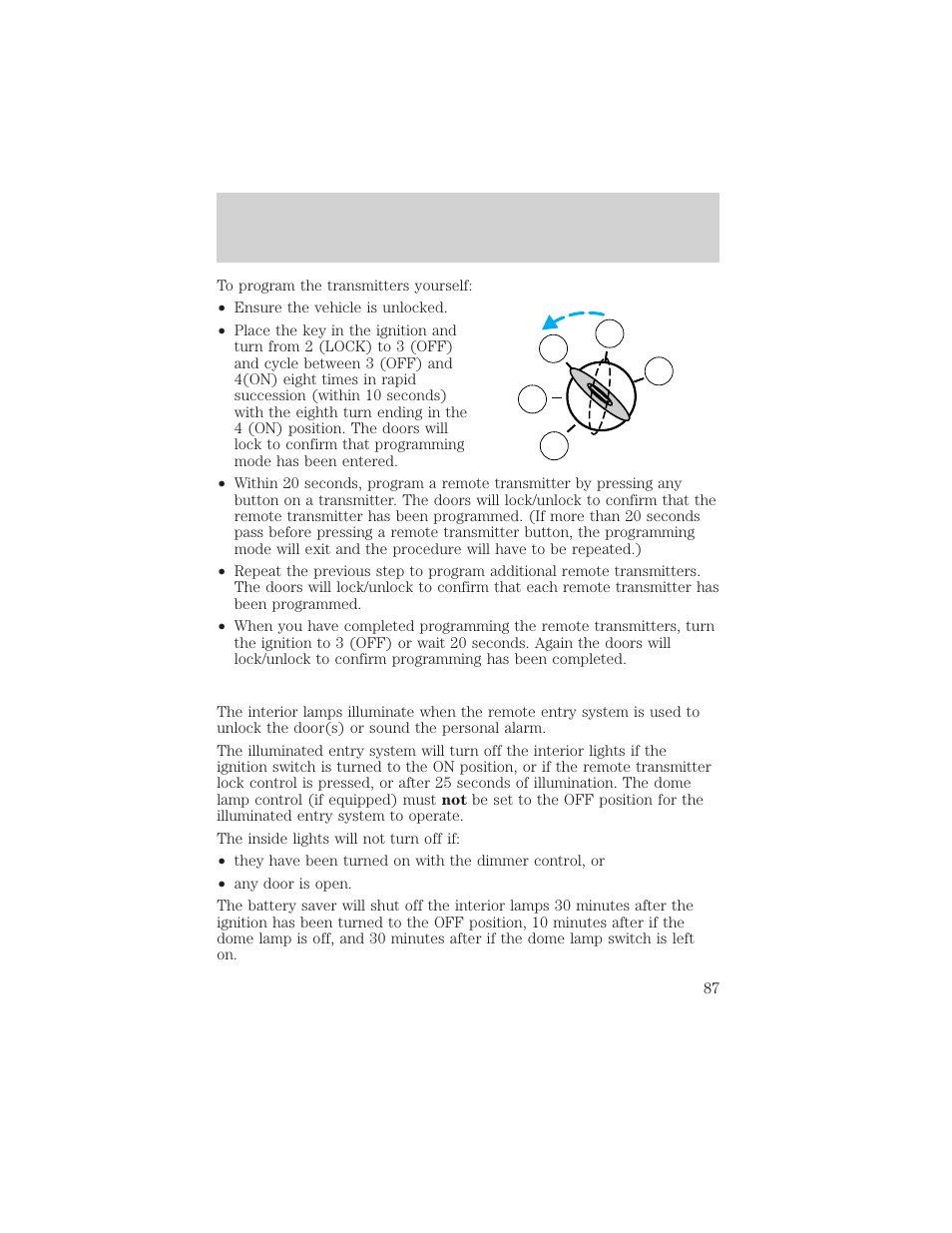 Locks and security | FORD 2002 F-550 v.3 User Manual | Page 87 / 304