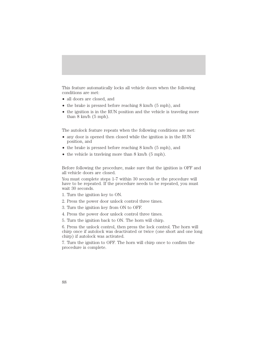 Locks and security | FORD 2002 F-550 v.3 User Manual | Page 88 / 304
