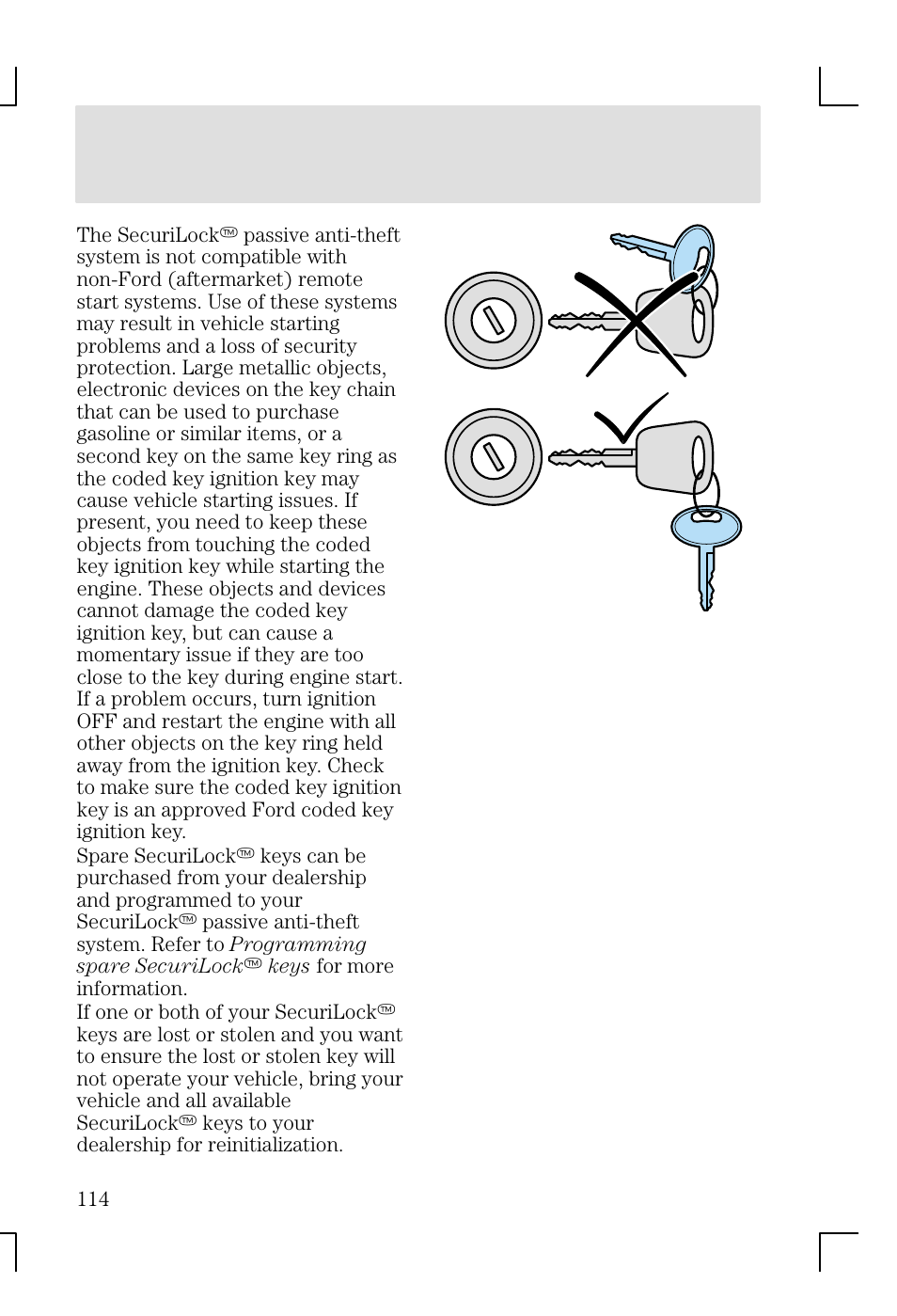 Locks and security | FORD 2002 Focus v.1 User Manual | Page 114 / 328
