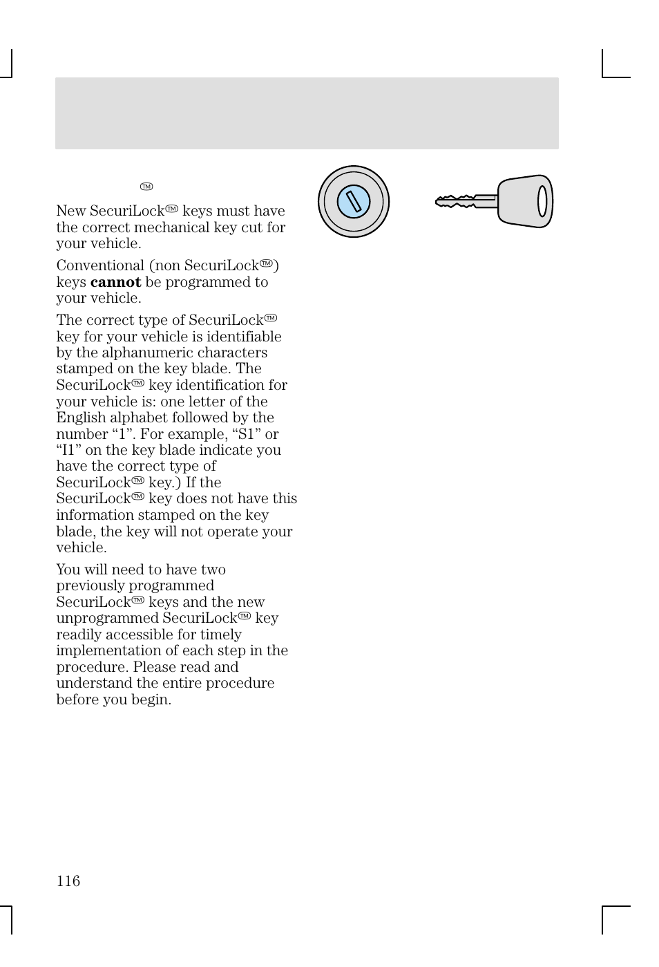 Locks and security | FORD 2002 Focus v.1 User Manual | Page 116 / 328
