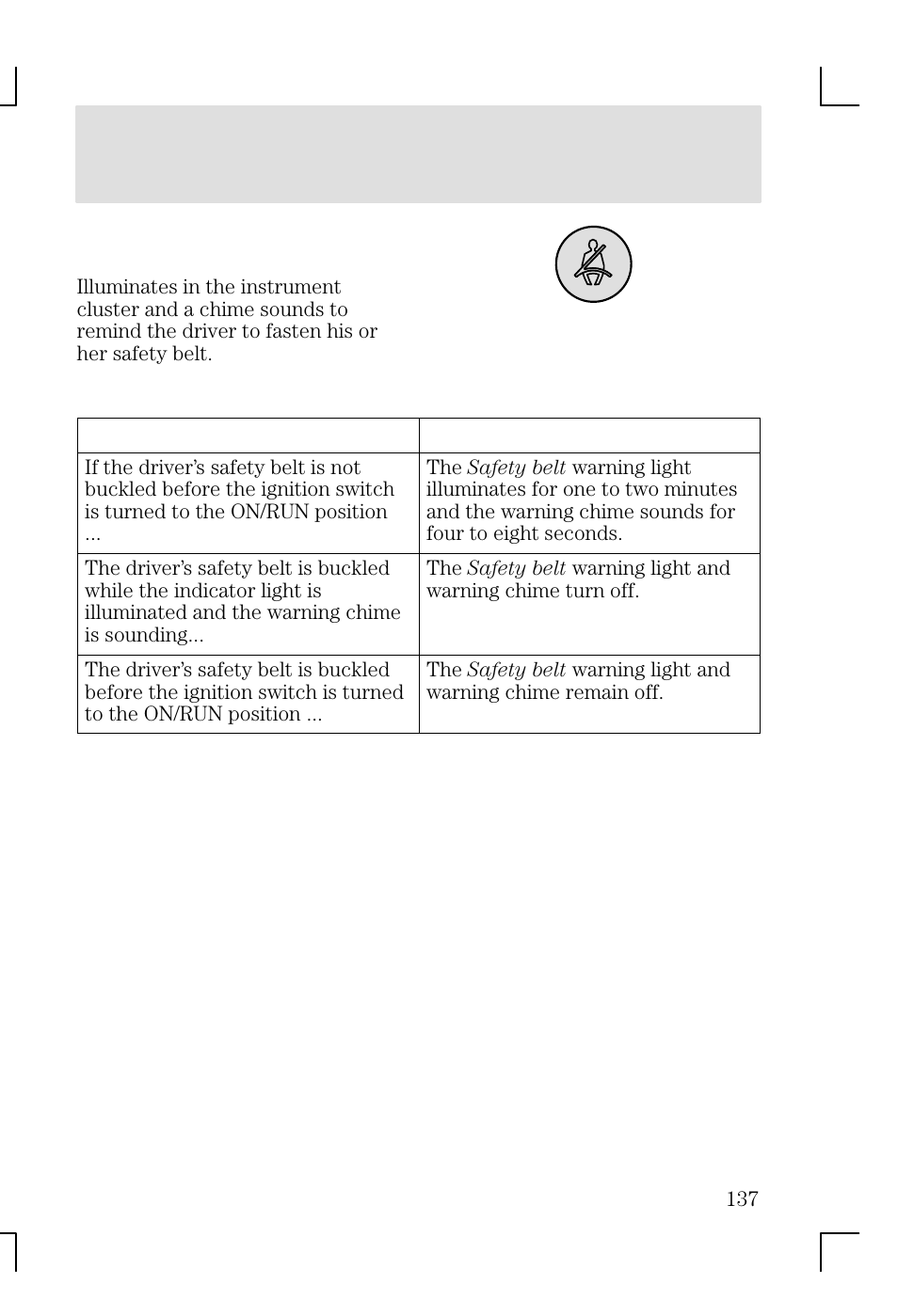 Seating and safety restraints | FORD 2002 Focus v.1 User Manual | Page 137 / 328