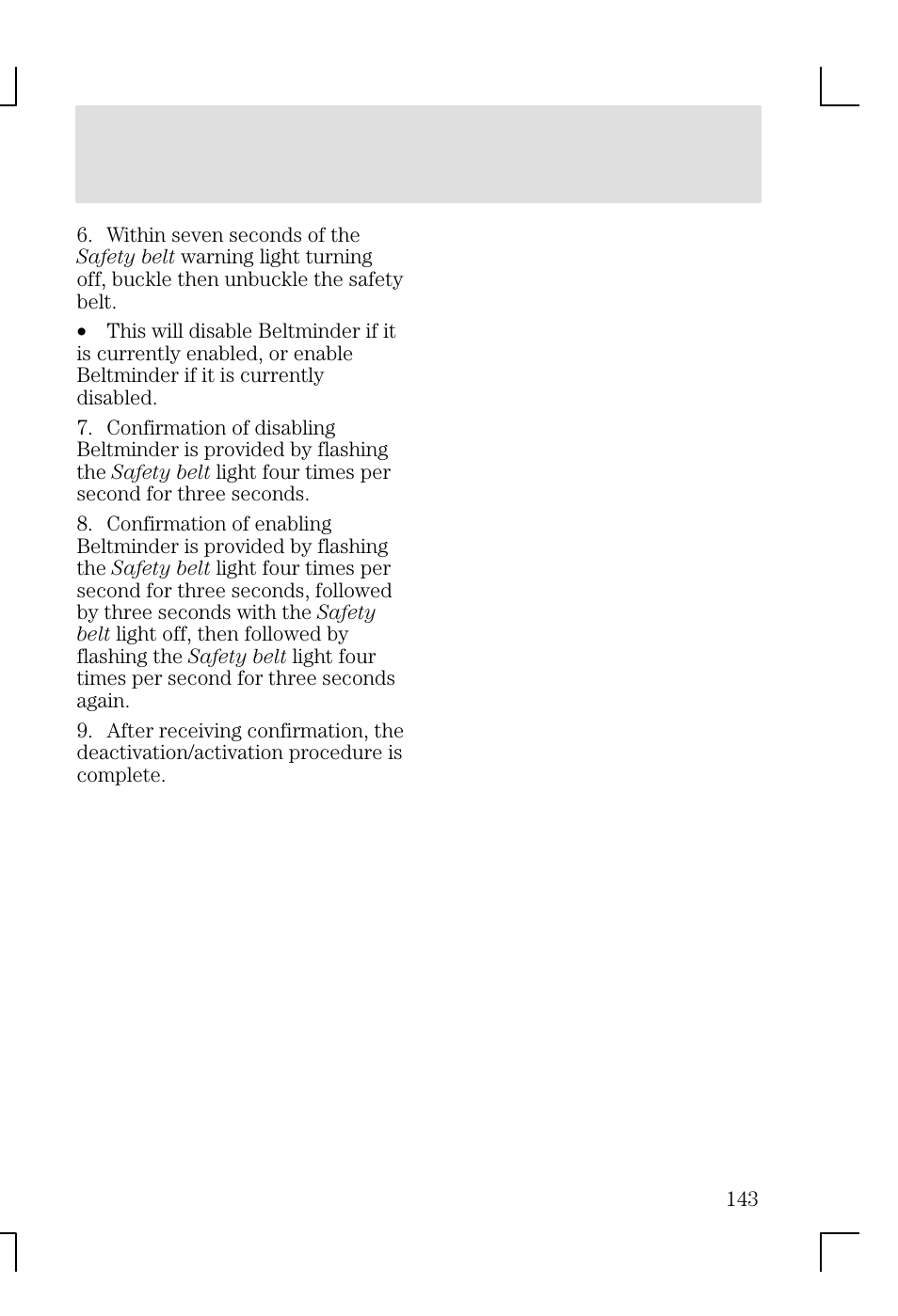 Seating and safety restraints | FORD 2002 Focus v.1 User Manual | Page 143 / 328