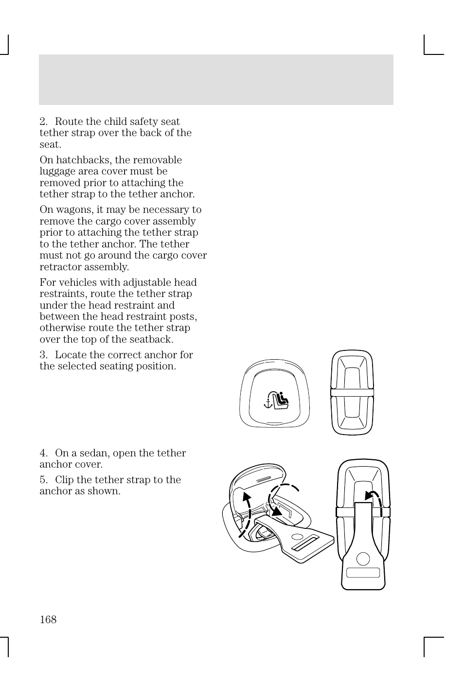 Seating and safety restraints | FORD 2002 Focus v.1 User Manual | Page 168 / 328