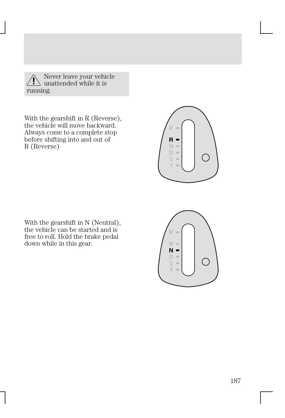 Driving | FORD 2002 Focus v.1 User Manual | Page 187 / 328