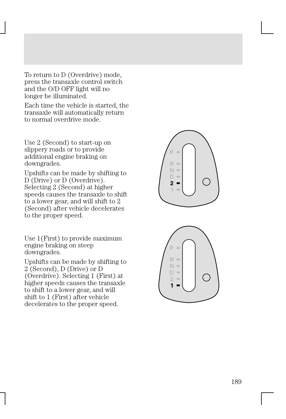 Driving | FORD 2002 Focus v.1 User Manual | Page 189 / 328