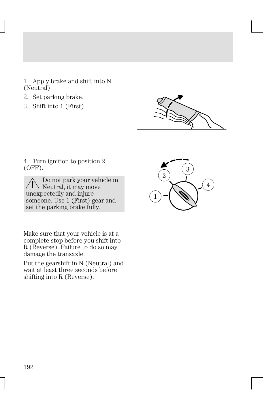 Driving | FORD 2002 Focus v.1 User Manual | Page 192 / 328