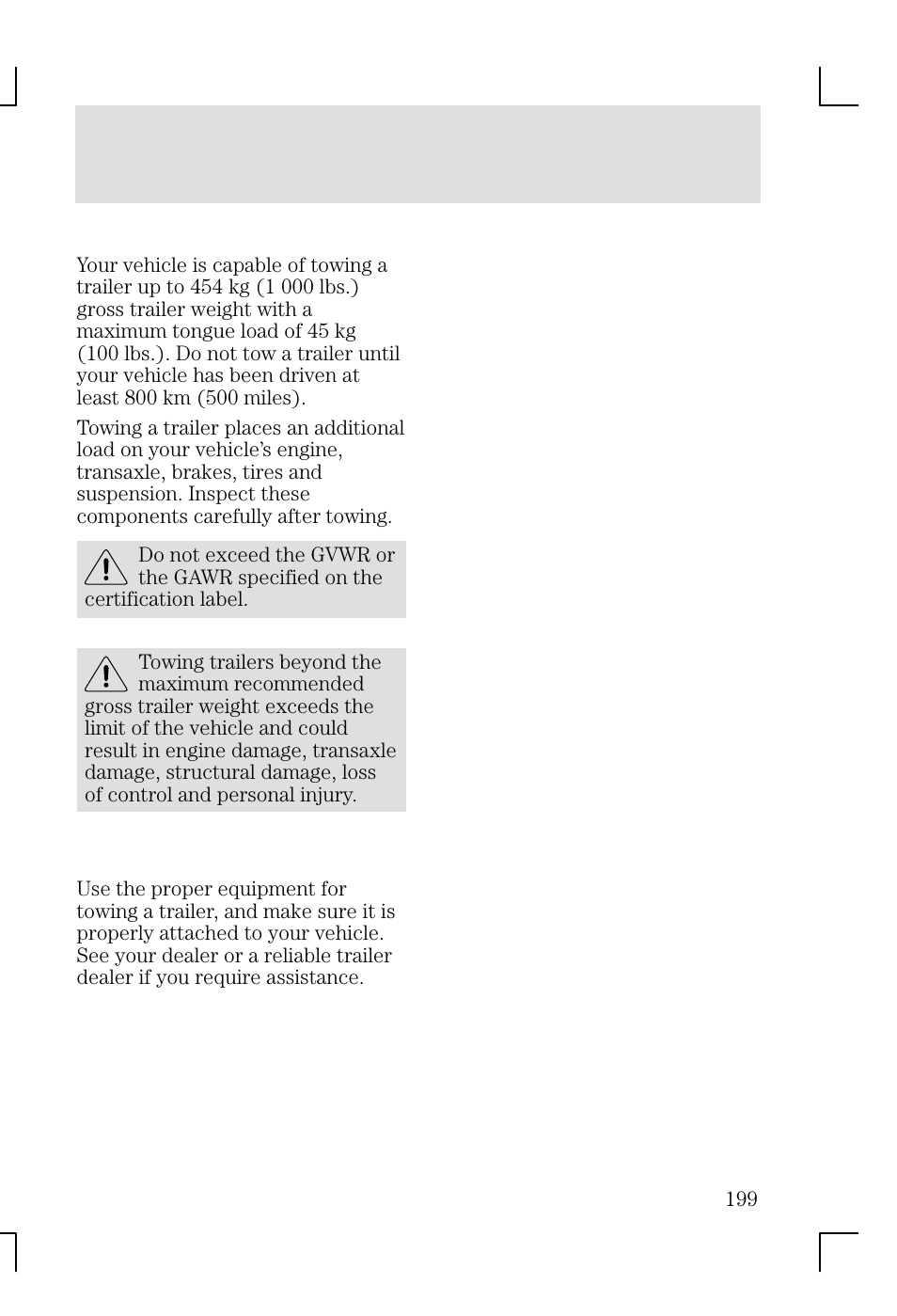 Driving | FORD 2002 Focus v.1 User Manual | Page 199 / 328