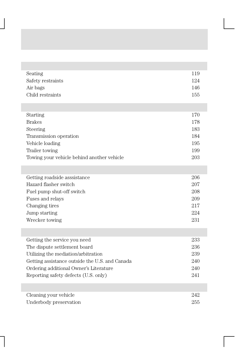 FORD 2002 Focus v.1 User Manual | Page 2 / 328