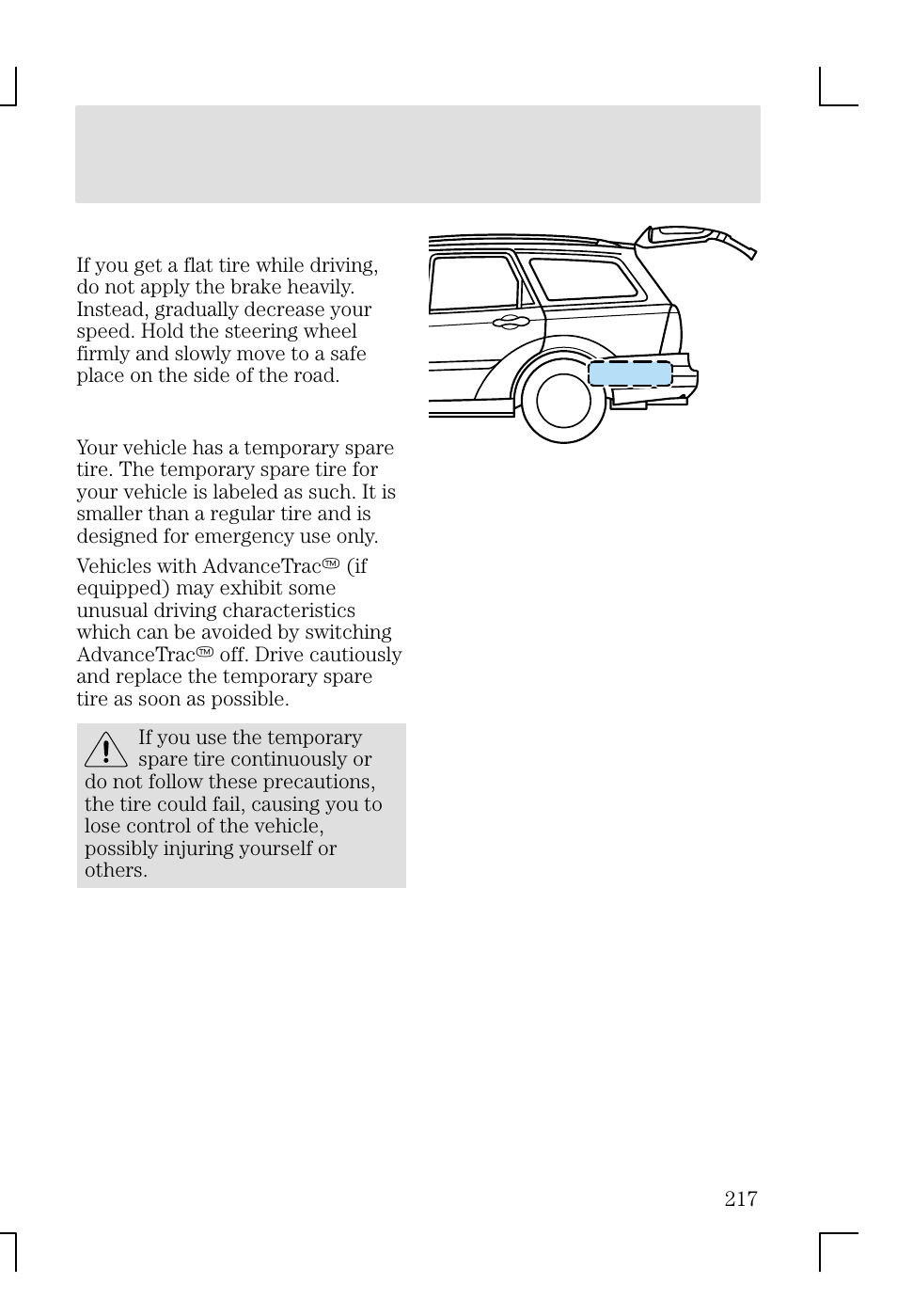 Roadside emergencies | FORD 2002 Focus v.1 User Manual | Page 217 / 328