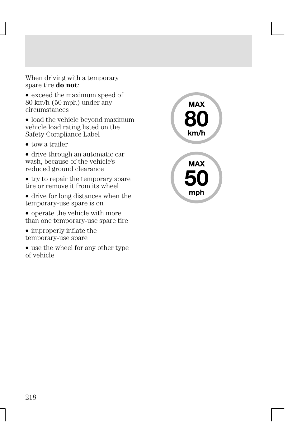 Roadside emergencies | FORD 2002 Focus v.1 User Manual | Page 218 / 328