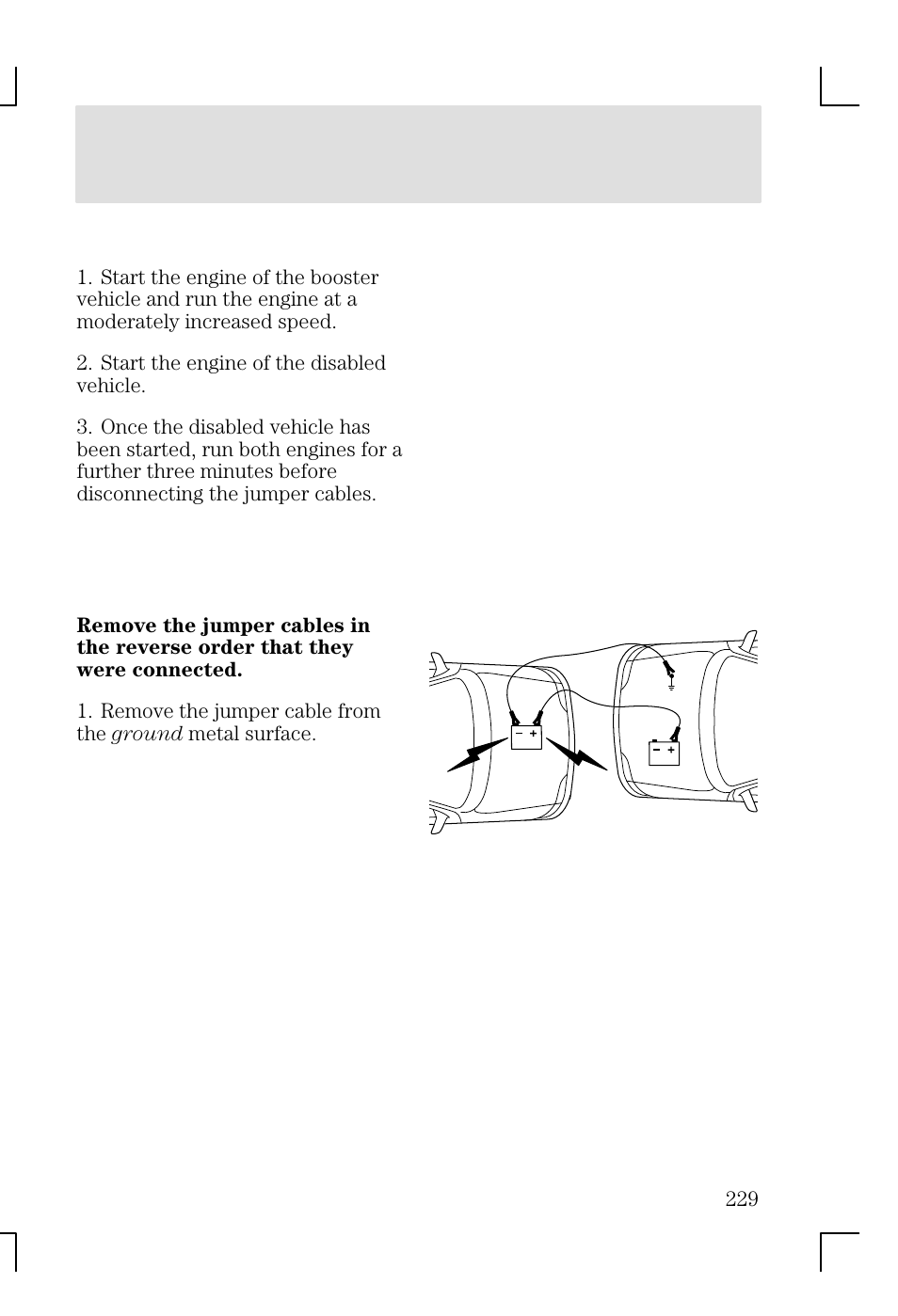 Roadside emergencies | FORD 2002 Focus v.1 User Manual | Page 229 / 328
