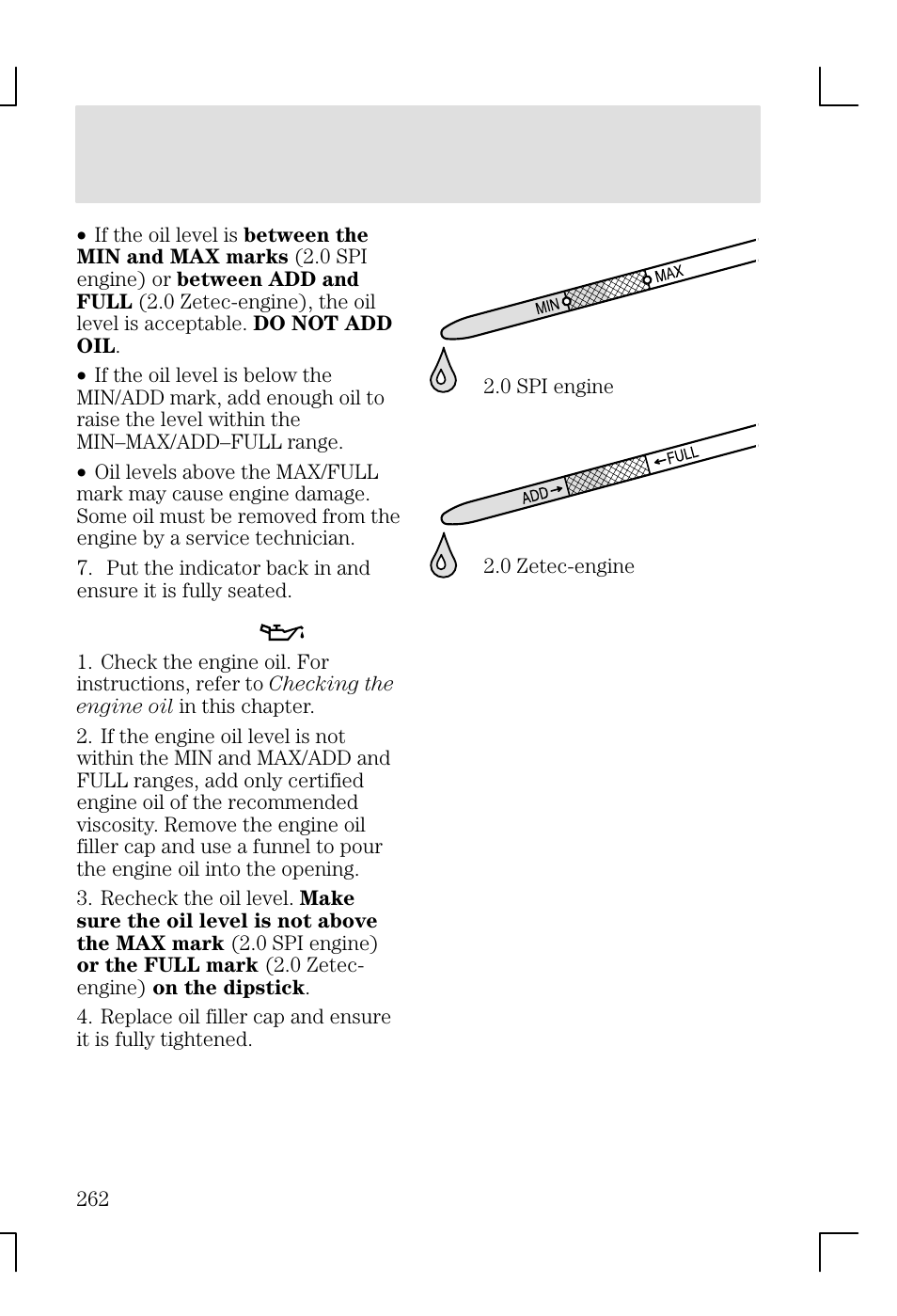 Maintenance and specifications | FORD 2002 Focus v.1 User Manual | Page 262 / 328