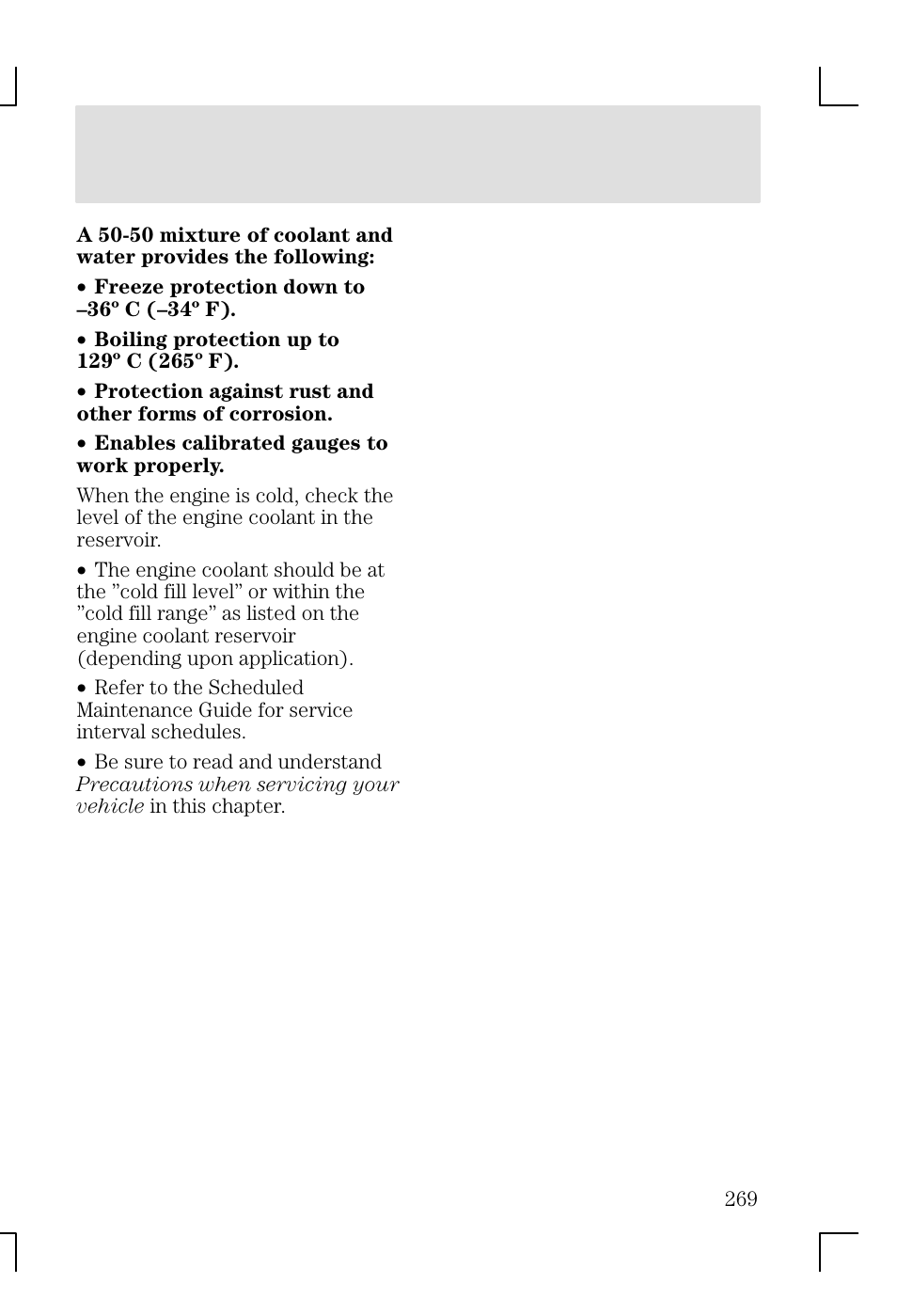 Maintenance and specifications | FORD 2002 Focus v.1 User Manual | Page 269 / 328