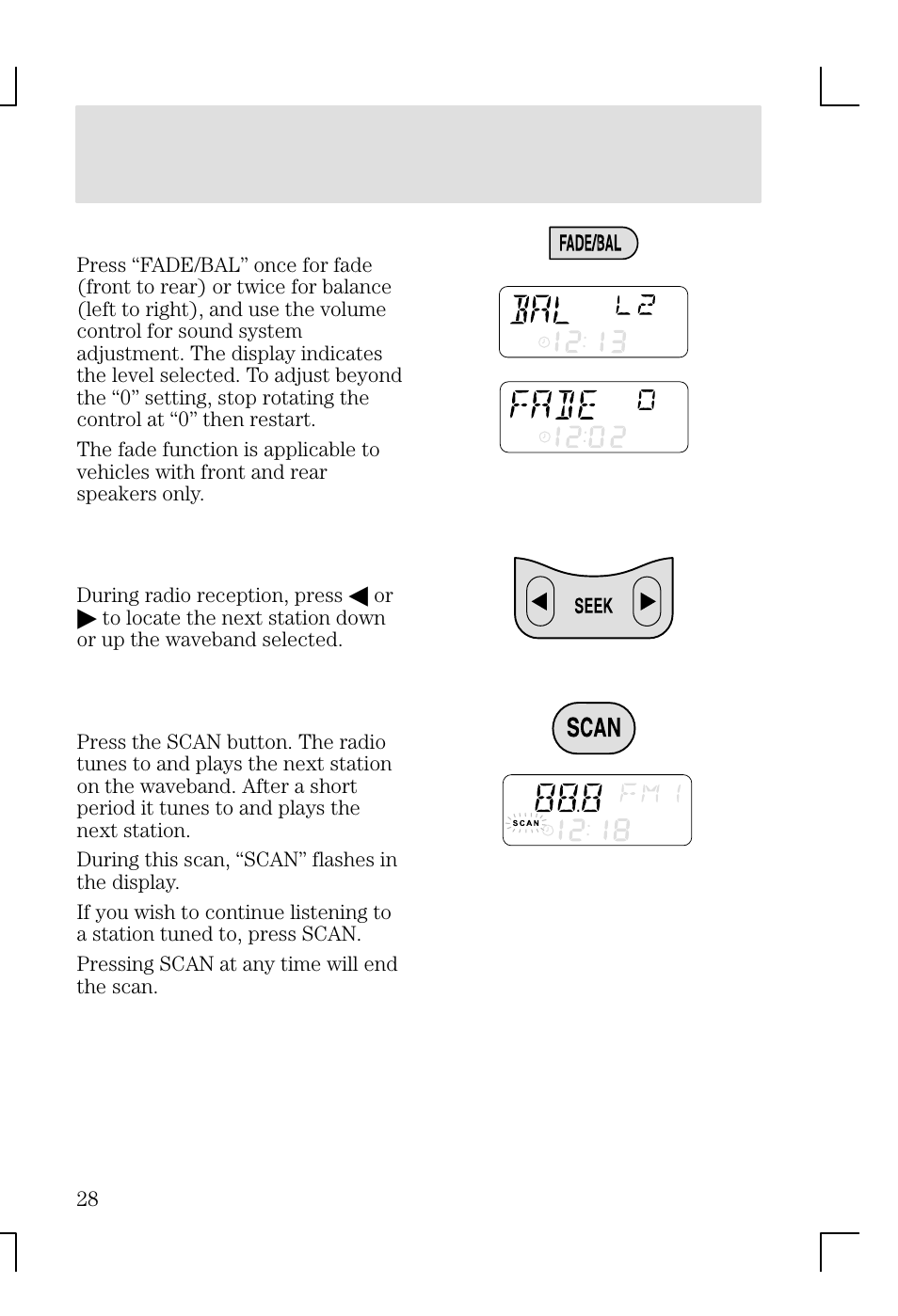 Entertainment systems | FORD 2002 Focus v.1 User Manual | Page 28 / 328