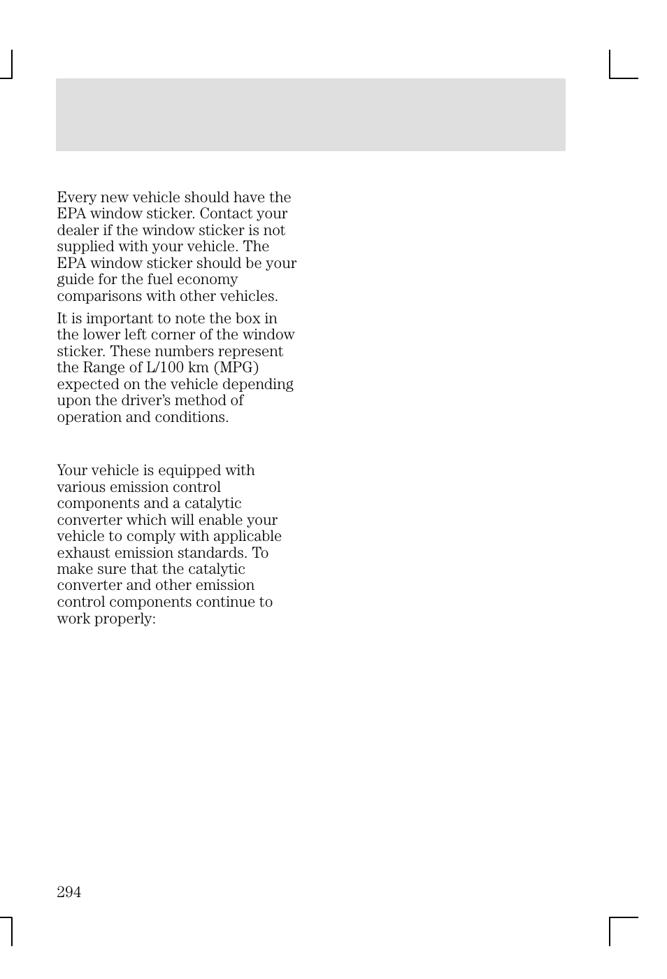 Maintenance and specifications | FORD 2002 Focus v.1 User Manual | Page 294 / 328