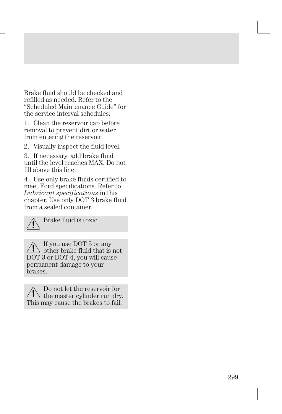 Maintenance and specifications | FORD 2002 Focus v.1 User Manual | Page 299 / 328