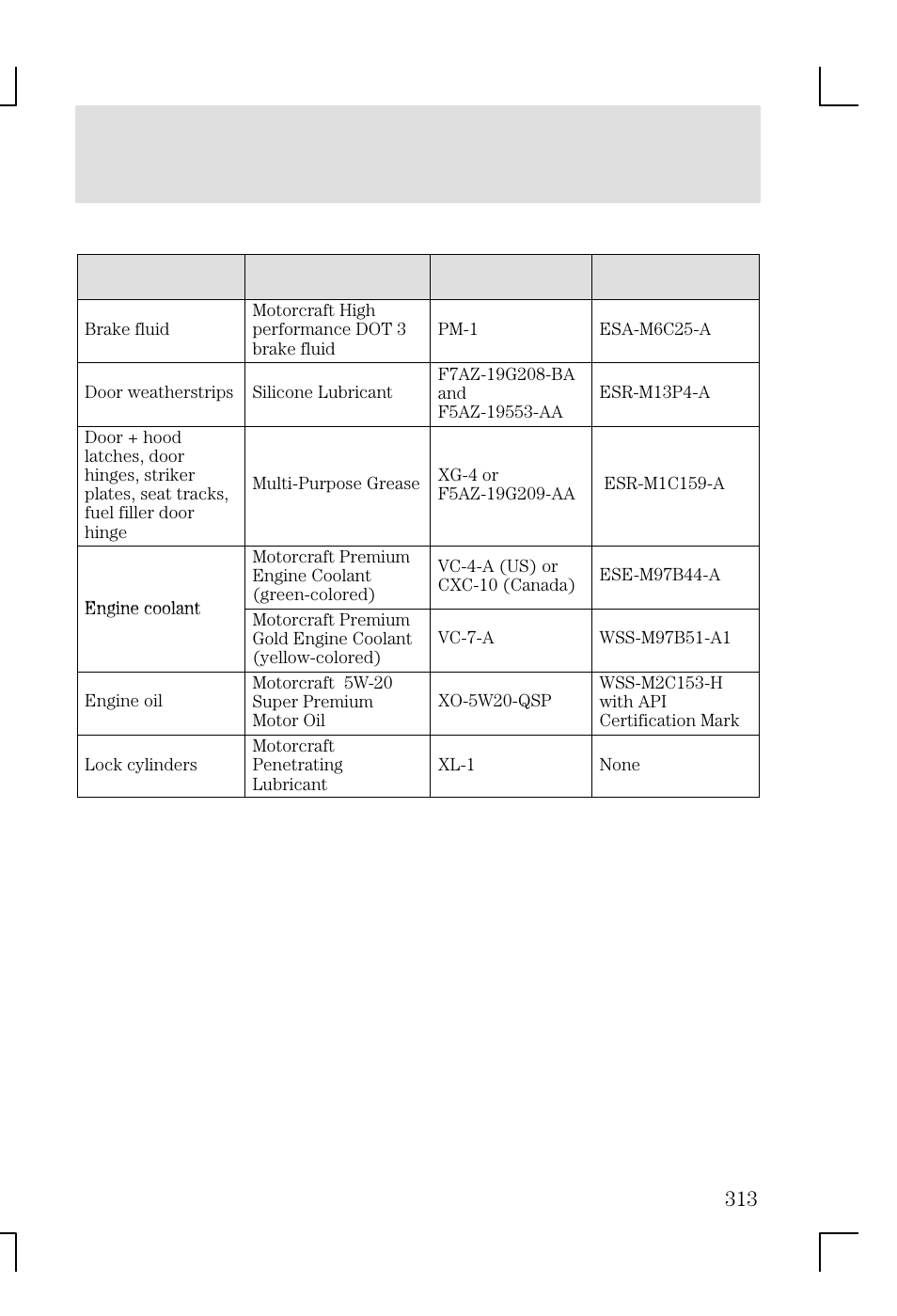 Maintenance and specifications | FORD 2002 Focus v.1 User Manual | Page 313 / 328