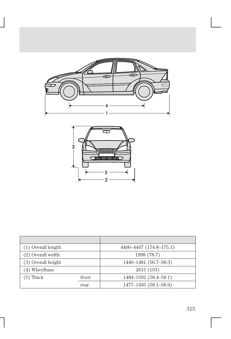 Maintenance and specifications | FORD 2002 Focus v.1 User Manual | Page 315 / 328