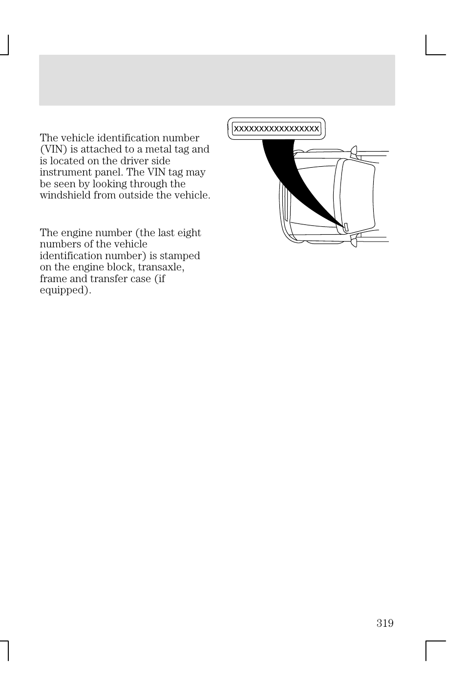 Maintenance and specifications | FORD 2002 Focus v.1 User Manual | Page 319 / 328