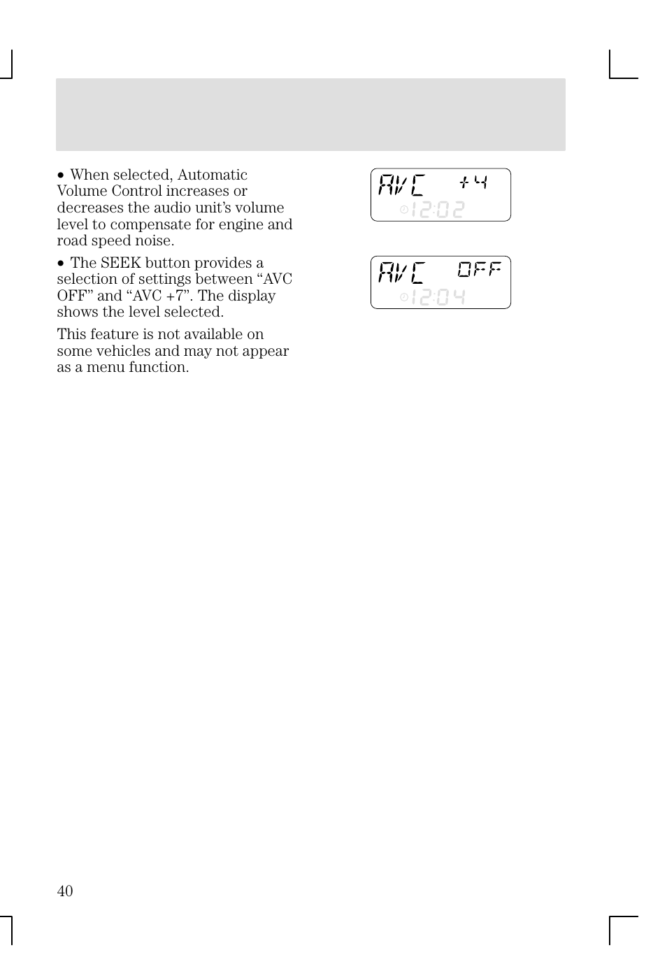 Entertainment systems | FORD 2002 Focus v.1 User Manual | Page 40 / 328