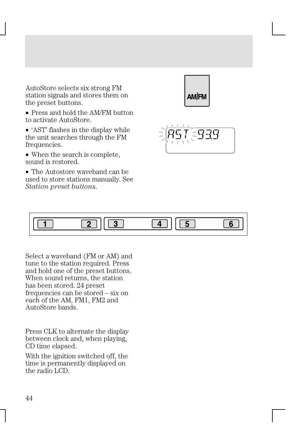 Entertainment systems | FORD 2002 Focus v.1 User Manual | Page 44 / 328